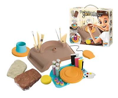 Buy Pottery Set W/ Wheel & 2kg Clay Childrens Home Craft Creative Playset • 24.99£