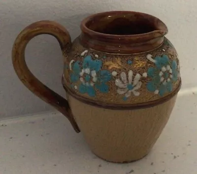 Buy Antique 19th Century Doulton Lambeth Stoneware Lovely Floral Details Height 8 CM • 4.99£
