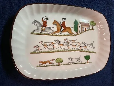 Buy WEDGWOOD HOUNDS & FOX HUNTING SCENE Butter Base Or Candy Dish Tray • 15£