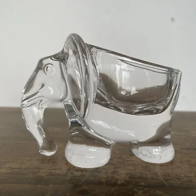 Buy Crystal Glass Elephant Dish Vannes France Trinket • 19.95£