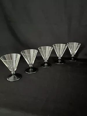 Buy Five Art Deco Champagne Coupes Of Cocktail Glasses • 50£