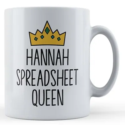 Buy Personalised Colleague Gift Mug - Work, Spreadsheet Queen • 10.99£