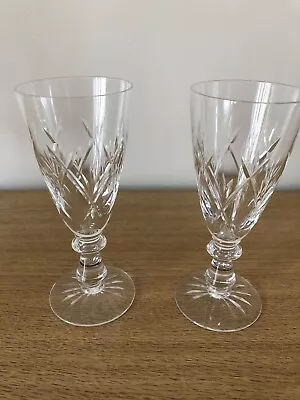 Buy 2 Edinburgh Crystal Cut Glass Sherry Glasses Vgc • 5£