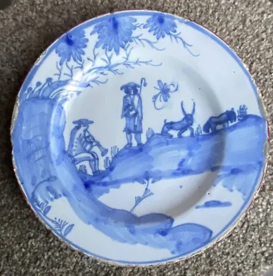 Buy Rare English Delft Dish Liverpool Circa 1720-40 Delftware TINGLAZED Tinglazed • 420£