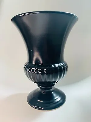 Buy Striking Vintage Dartmouth Pottery 286 Black Glazed Ceramic Urn Vase • 19.99£