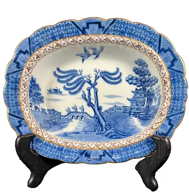 Buy 1912 Booths Real Old Willow Porcelain English China - A8025 Oval Relish Bowl • 56.90£