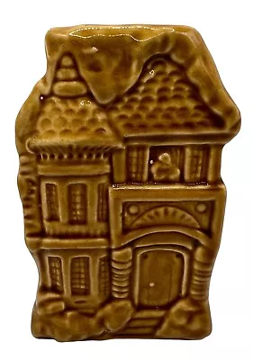 Buy Vintage Pottery Victorian House Hanging Wall Pocket Vase Painted Lady Brown 5.5” • 12.34£