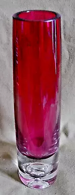 Buy Vintage Cranberry Glass Bubble Vase 23 Cms • 8£
