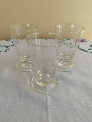 Buy Antique Etched Crystal Glasses, Set 3, Old Fashioned Type Glasses • 28.45£