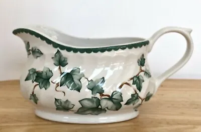 Buy Vintage Ceramic Green Floral Gravy Boat • 8.99£