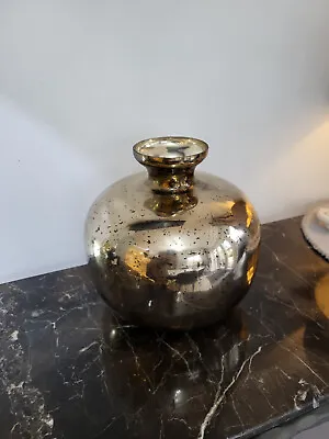 Buy Large Bronze Coloured Mercury Glass Vase  Decorative Vessel • 40£