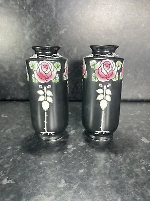Buy Pair Of Vintage Shelley Bud Vases 5” Inch Cabbage Rose Pattern • 12.99£