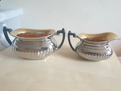 Buy Antique Crown Ducal, Silver Victorian Ware A.G.R &Co Ltd Sugar Bowl & Milk Jug • 20£