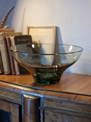 Buy Large Antique 1930s Art Deco Barnaby Powell Whitefriars Sea Green Art Glass Bowl • 84.99£