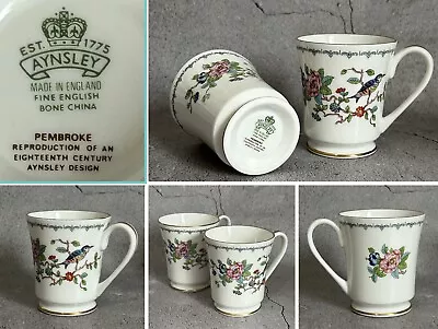 Buy A Pair Of Beautiful Aynsley Pembroke Bone China Footed Cups Floral • 9.95£