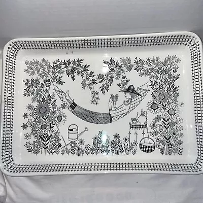 Buy Arabia Of Finland Platter Rectangle Emilia Pattern 1949-1964 Trinket Dish Gift • 125.37£