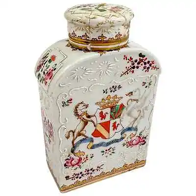 Buy 1870's Porcelain De Paris  Chinese Export  Duke Of Sutherland Armorial Tea Caddy • 95£