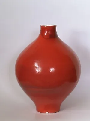 Buy Antique Mid Century Modern Italian Red Pottery Vase Old Vintage Fantoni Ponti 60 • 708.75£