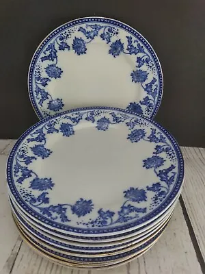 Buy Set Of 10 Antique Aynsley England Blue Floral Plates  • 48.03£
