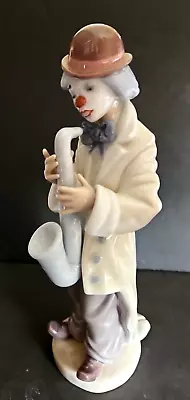Buy Vintage Lladro Porcelain Figurine - Clown With Saxophone #5471   - 23 Cm • 30£