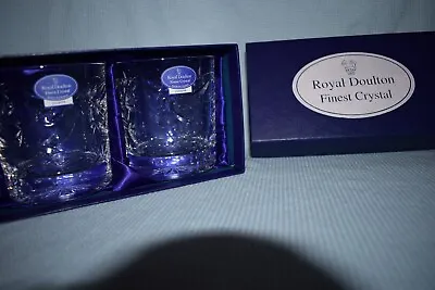 Buy 2 X Royal Doulton Crystal Jasmine Tumblers - Boxed  • 59.99£