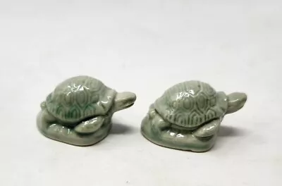 Buy Wade Whimsies Red Rose Tea Figurines England Miniature Green Turtle Tortoise Lot • 7.67£