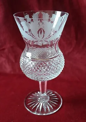 Buy Edinburgh Crystal Thistle Pattern - Water Goblet - Signed • 85£