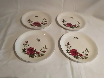 Buy 4 Vintage Alfred Meakin Side Plates Roses Pattern England  • 6£