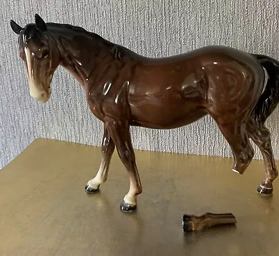 Buy BESWICK HORSE THE MARE FACING LEFT BROWN GLOSS FINISH MODEL No. 976  TO RESTORE • 10£
