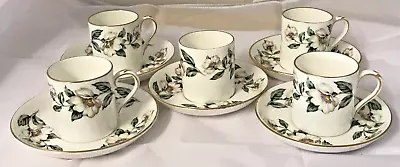 Buy Crown Staffs Fine Bone China Apple Blossom 5 X Cups And Saucers Free Postage • 13£