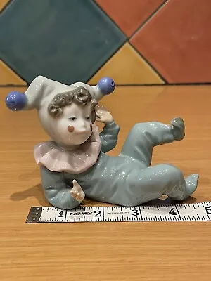 Buy NAO Lladro Vintage Small Boy Jester Clown Figurine Laying Down 1988 • 10£