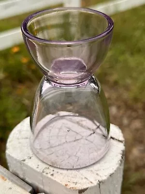 Buy Antique Amethyst Sun Purple 4” Glass Jigger 1 Oz & 4 Oz Shot Liquor Saloon Bar • 37.73£