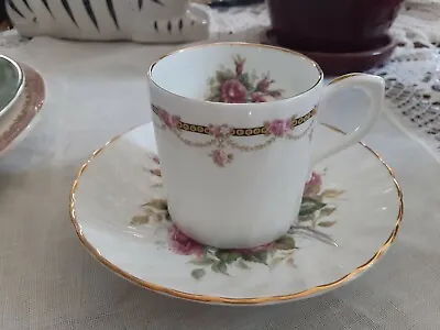 Buy ALLYN NELSON COLLECTION CUP & SAUCER Fine BONE CHINA, ENGLAND Pink Roses  • 48.44£