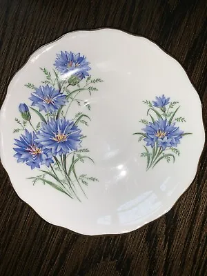 Buy Vtg Royal Vale Bone China Blue Flowers Made In England Saucer • 11.38£