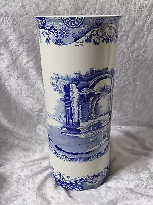 Buy Spode Made In England Blue Italian Styled Cylinder Vase • 29.99£
