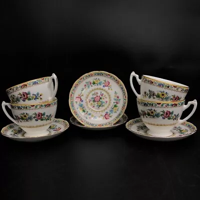 Buy Coalport Foley Ming Rose Tea Cups & Saucers Set X4 Floral Bone China Vintage -CP • 9.99£