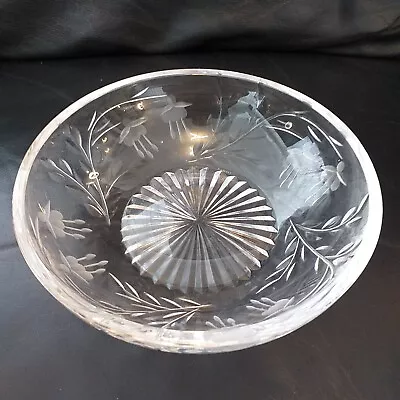 Buy Vintage Stuart Cascade Lead Crystal Glass Fuchsia Bowl • 11.99£