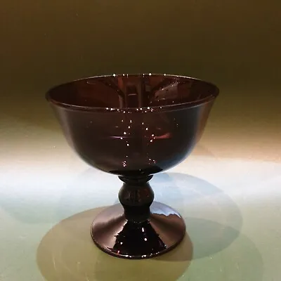 Buy Amethyst Black Purple Glass Goblet Type Glass Vintage • 30£