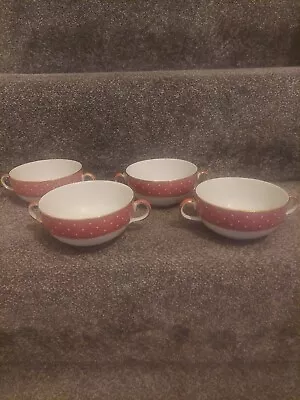 Buy Ridgway, Conway, Pink, Handled Soup Bowl X 4 • 16£