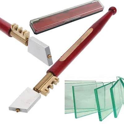 Buy High Quality Diamond Tipped Glass Cutter + Storage Case Mirror Slice Cutting UK • 3.49£