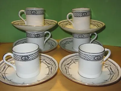 Buy Set 6 Art Nouveau Sutherland China Coffee Espresso Cups Paragon Star Saucers MCC • 12.99£