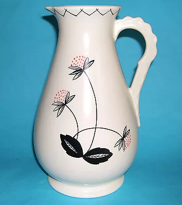 Buy Falcon Ware Pottery - Attractive Large  Retro Flower Design  Pitcher - M.Marks. • 35£
