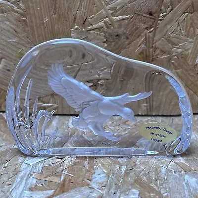 Buy Wedgewood Crystal Glass Bird Paperweight - Mallard Duck In Flight - 7 X 11 X 2cm • 8.99£