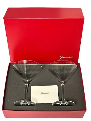 Buy Baccarat Crystal France Perfection Martini Cocktails Glasses W Box Mint Flawless • 518.77£