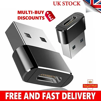 Buy USB 3.1 Type C Female To USB A Male Adapter Converter Charger For IPhone Samsung • 2.99£