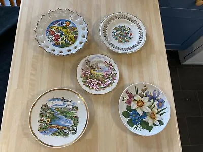 Buy Vintage Display Plate Bundle Florida Nova Scotia Germany Guernsey Kaiser Pottery • 9.99£