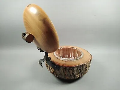 Buy Vintage Handmade Wooden Lidded Pot With Glass Liner • 18£