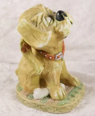 Buy Lefton Hand Painted China Dog Scratching Its Ear 1985 04971 Dog Ornament 3.5 Tal • 5£