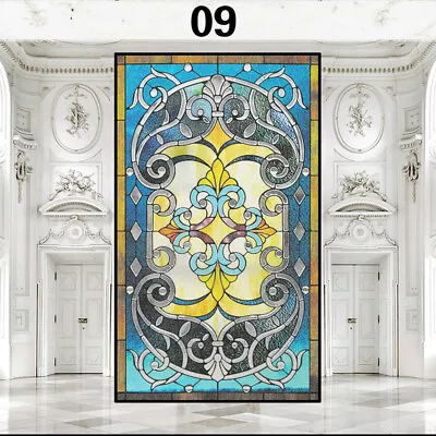 Buy 3D Stained Glass Sticker Frosted Static Cling PVC Window Film Chapel Retro Decor • 13.93£