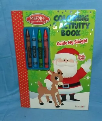 Buy Rudolph The Red Nosed Reindeer Coloring Book With Stickers And Crayons • 7.20£